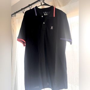 Psycho Bunny black collared shirt